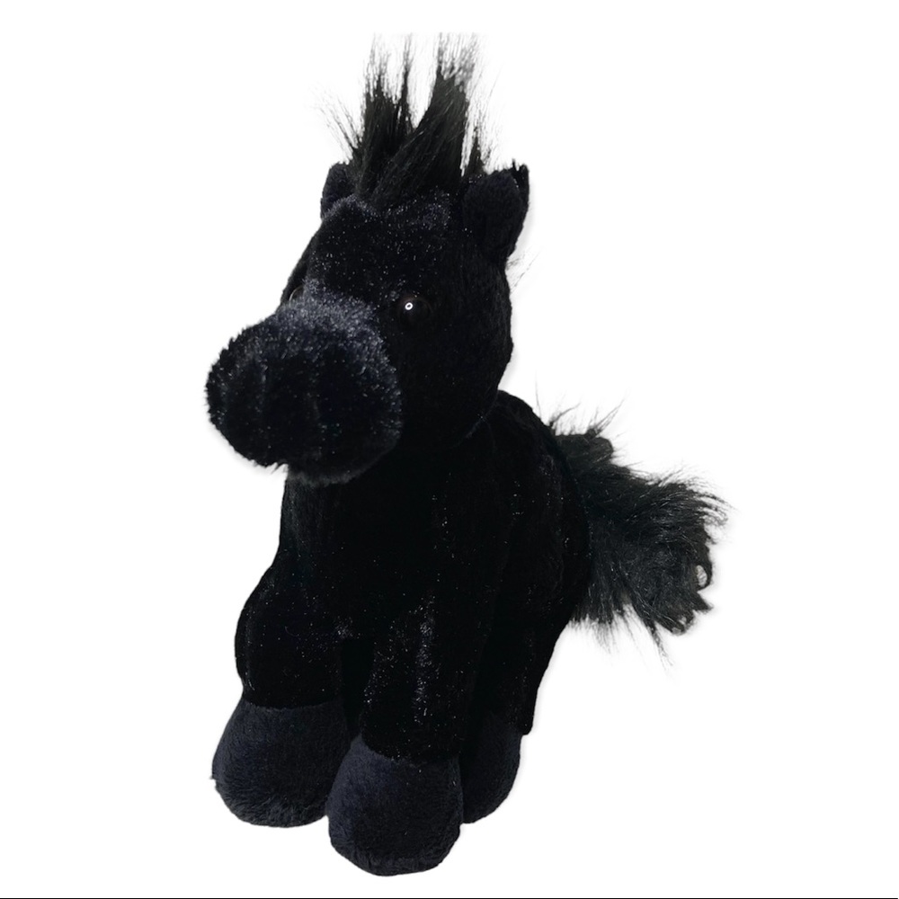 GANZ WEBKINZ Black Stallion Horse Pony Plush Stuffed Animal
